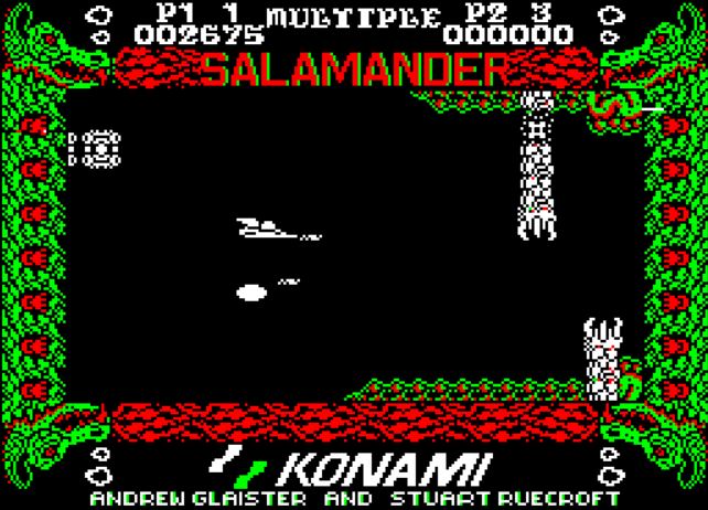 Salamander - Amstrad CPC game screenshot (1988) by Imagine Software